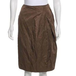 LAFAYETTE 148 Pleat-Accented Knee-Length Skirt 10